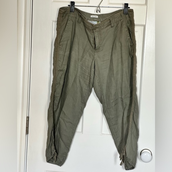 Old Navy linen sage green crop pants - size 10 - Picture 1 of 10